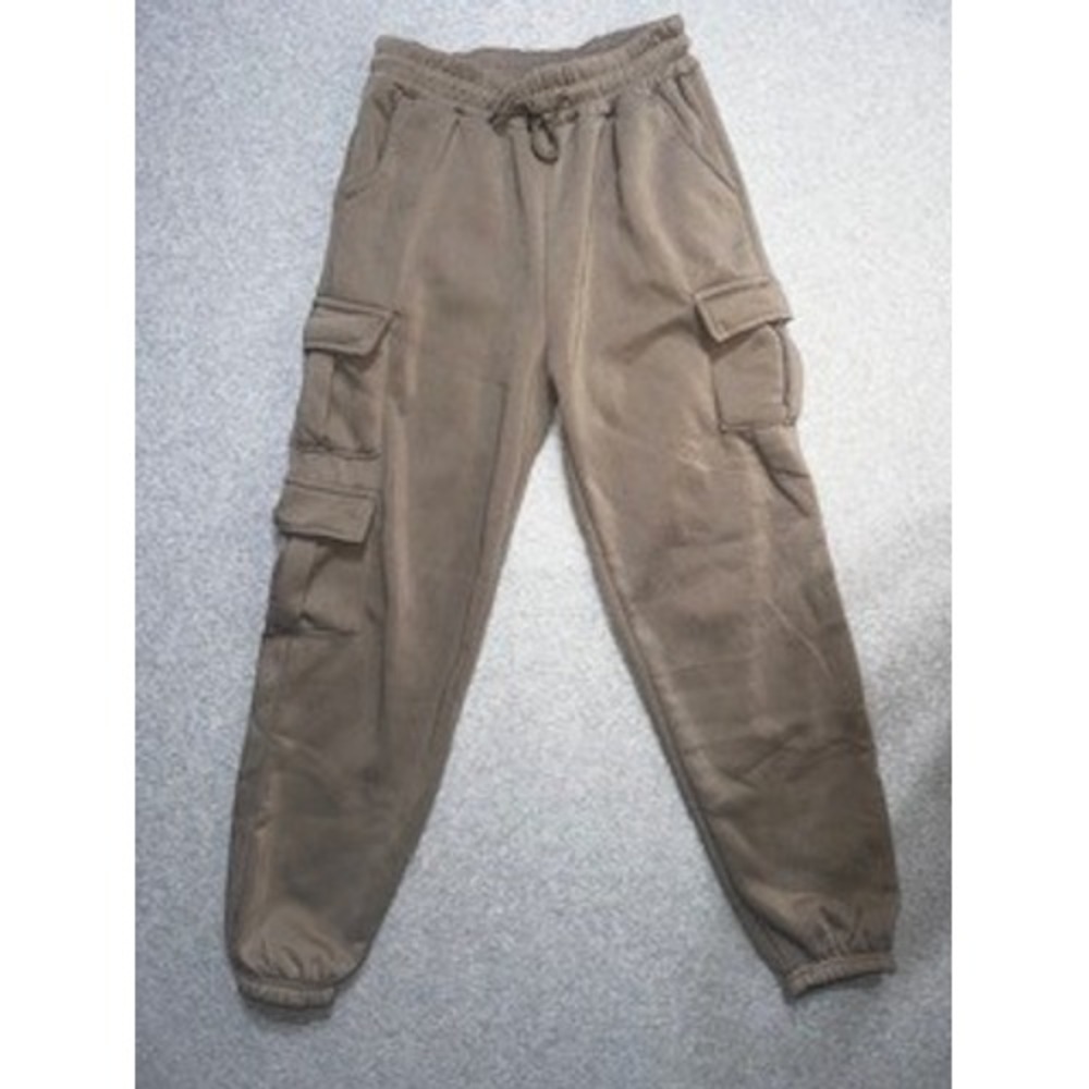 Splash Womens Cargo Sweatpants Tan Brown Joggers Size Medium 0022